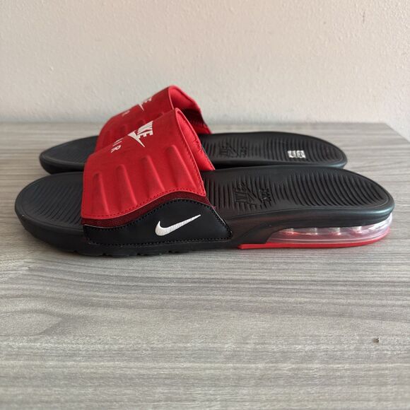 Nike Sandals Mens Sz 13 Air Max Camden Slides Red Open Toe Logo BQ4626-002 - Picture 1 of 11